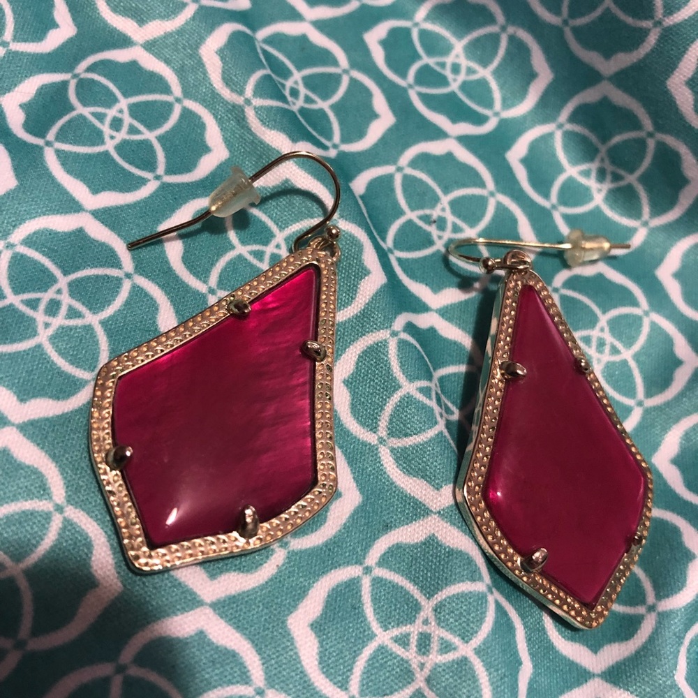 Kendra Scott Alex Earrings in Maroon Jade